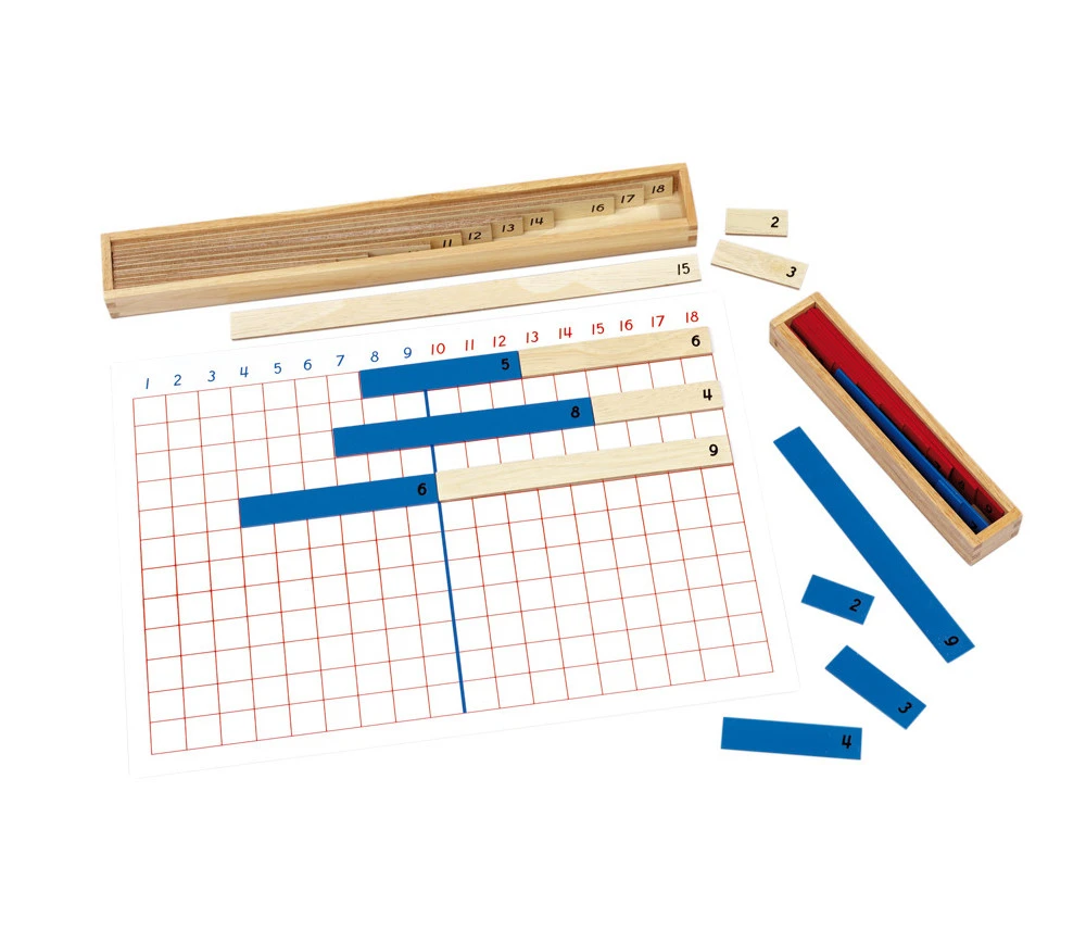 Tableau Des Soustractions Montessori (Coffret, Plateau Et Bâtonnets)