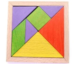 Tangram Bois Couleur 12 Cm. Fabrication Jura