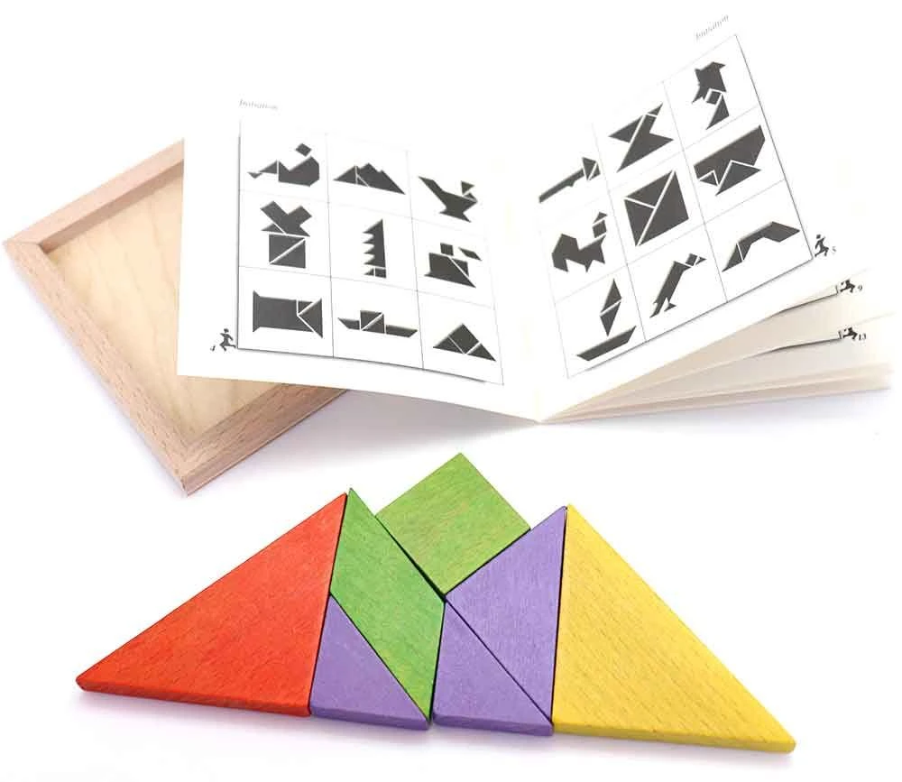 Tangram Bois Couleur 12 Cm. Fabrication Jura – Image 4