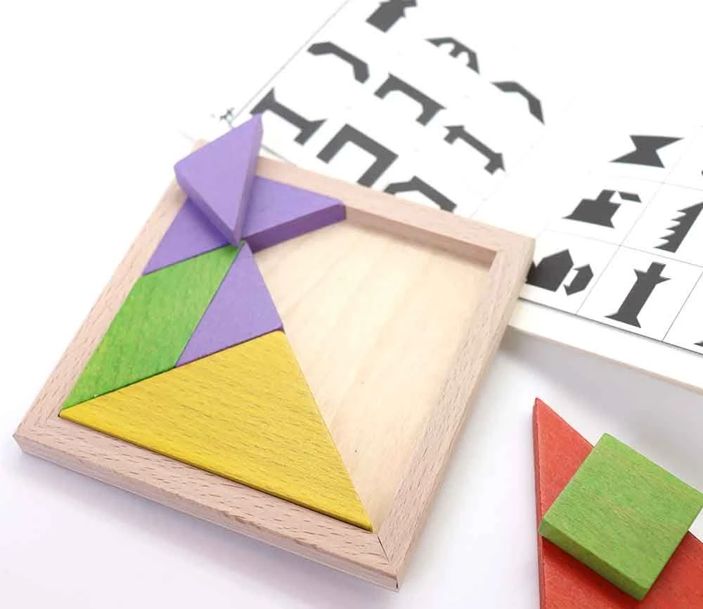 Tangram Bois Couleur 12 Cm. Fabrication Jura – Image 6