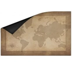 Tapis Carte Du Monde 40 X 60 Cm Parchemin Pour Jeux