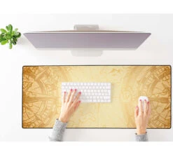 Tapis De Bureau 90 X 40 Cm Boussole Sous-main