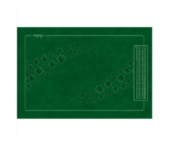 Tapis De Cartes Belote 40 X 60 Cm Grille Point 4 Joueurs Vert