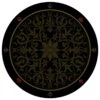 Tapis De Cartes Rond 60 Cm Noir Arabesques