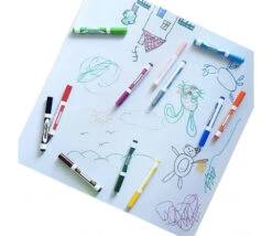 Tapis De Jeu à Personnaliser 55 X 55 Cm Avec Feutres à Encre Lavable 55 X 55 Cm