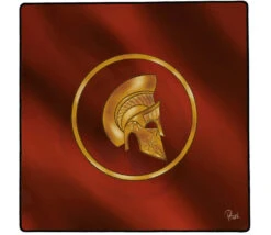 Tapis De Jeux 40 X 40 Cm Rouge Casque Doré