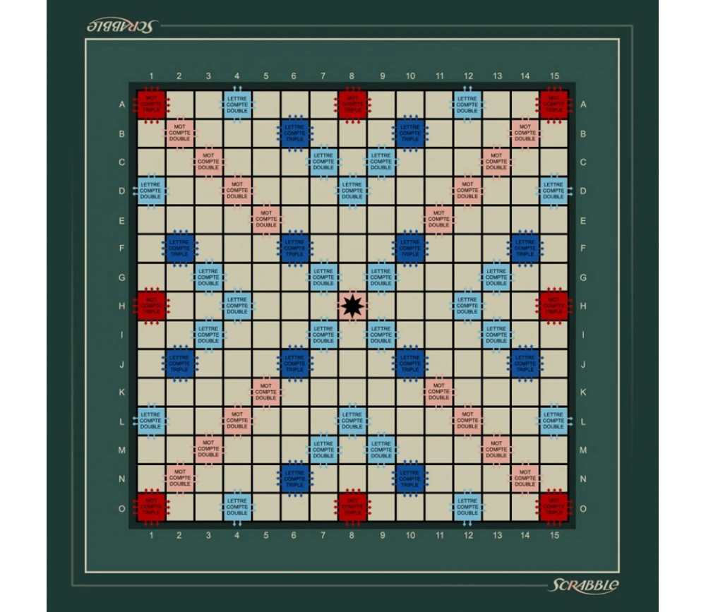 Tapis Jeu 40 X 40 Cm Compatible Scrabble (sans Pions)
