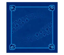 Tapis Jeu 60 X 60 Cm Tarot Bleu Pique Forest