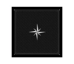 Tapis Jeu 60 X 60 Cm Tarot Noir Rose Des Vents