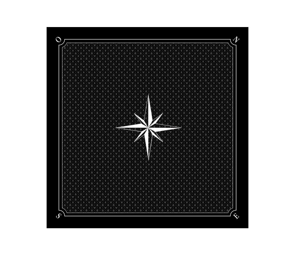 Tapis Jeu 60 X 60 Cm Tarot Noir Rose Des Vents