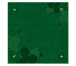 Tapis Jeu 60 X 60 Cm Vert Nord-Sud Tarot