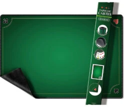 Tapis Jeu Vert Belote Pro - 40 X 60 Cm Super Qualité