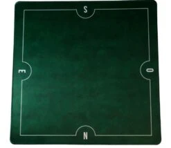 Tapis Tarot Premium Carré 60 Cm Vert Tarot Double Couture Points Cardinaux