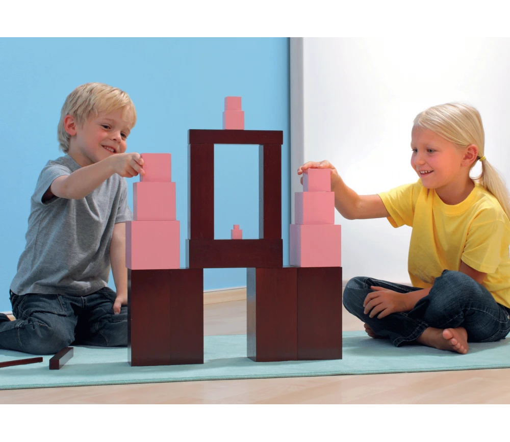 Tour Rose Montessori - 10 Cubes En Bois – Image 3