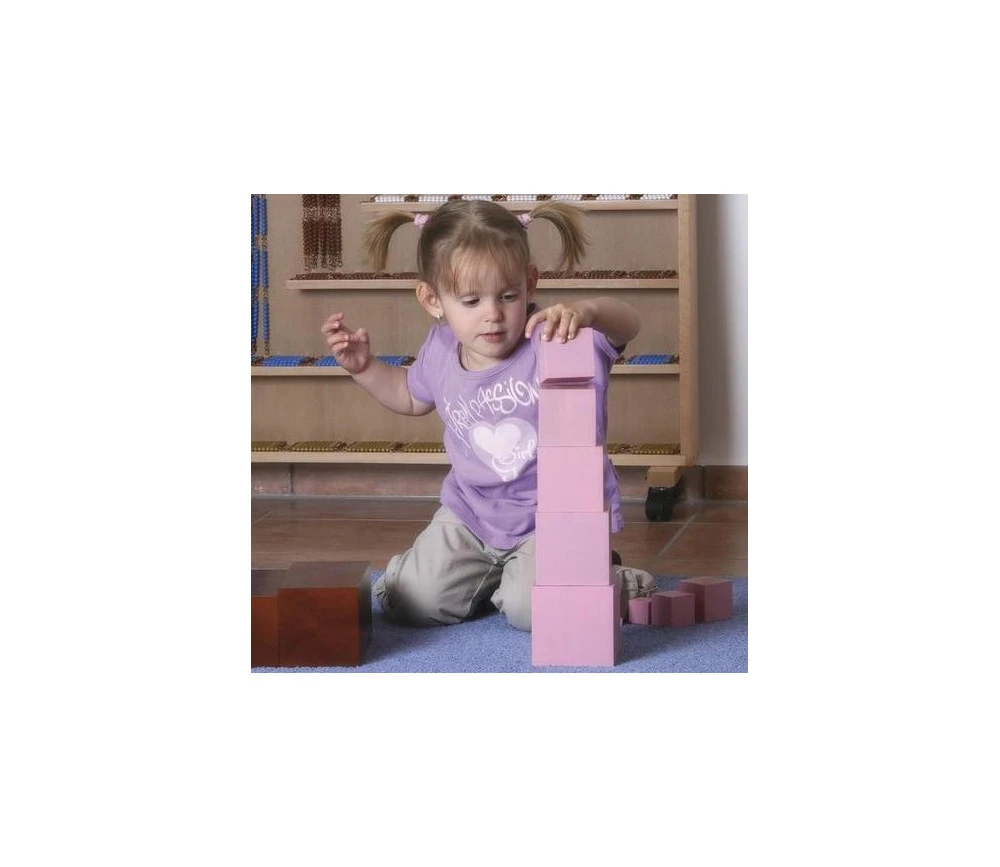 Tour Rose Montessori - 10 Cubes En Bois – Image 5