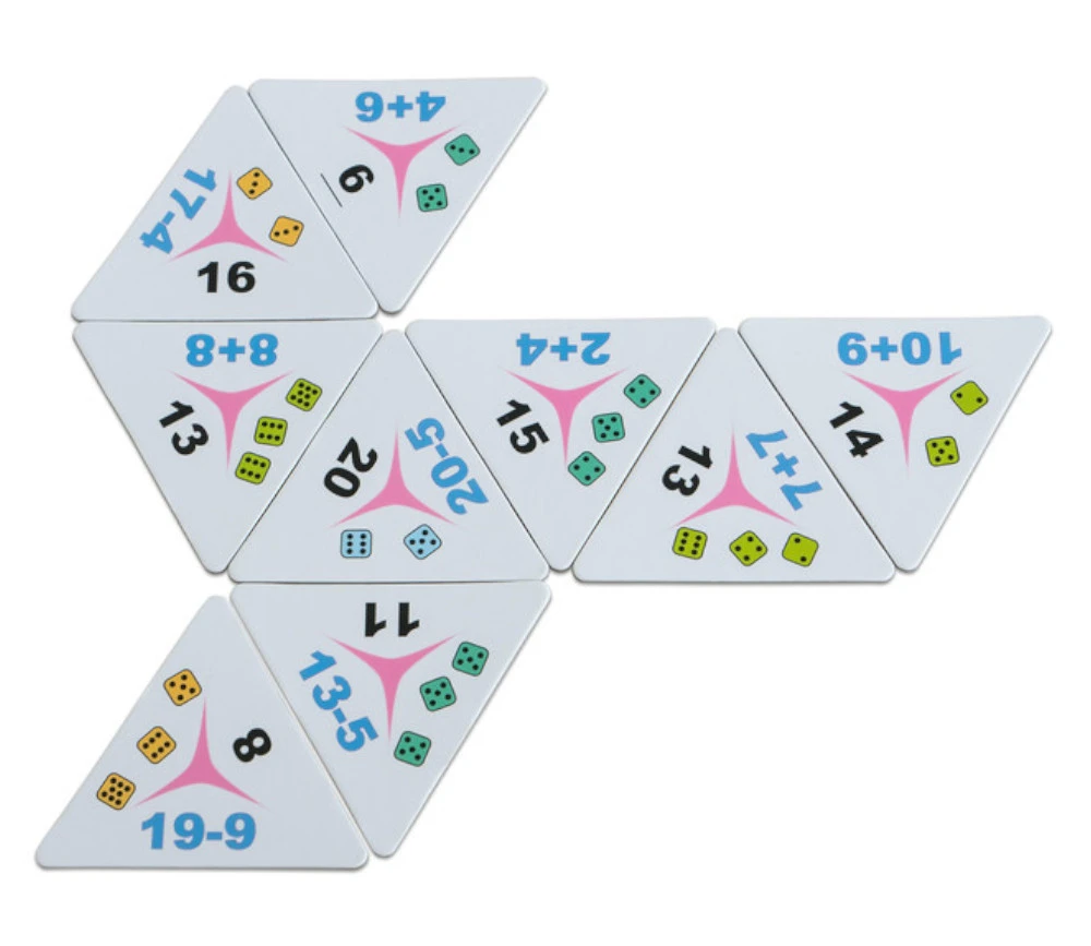 Tri-dominos De 1 à 20 Addition Soustraction Chiffres Et Points. – Image 2