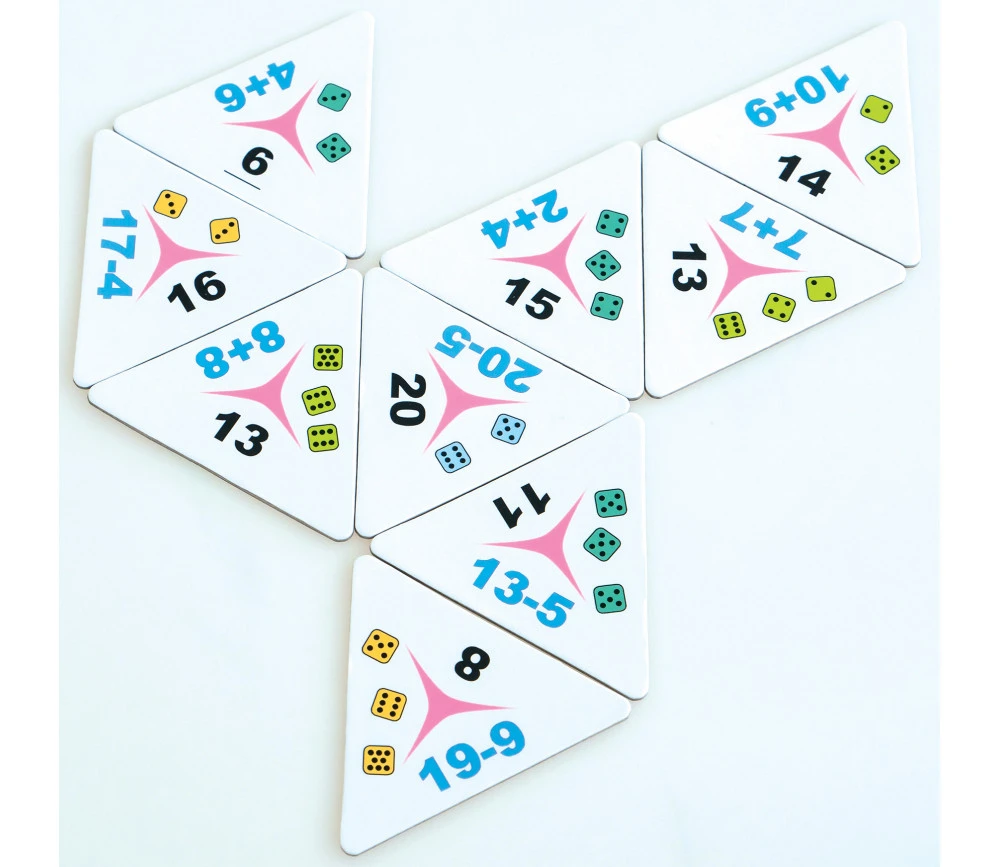 Tri-dominos De 1 à 20 Addition Soustraction Chiffres Et Points. – Image 3