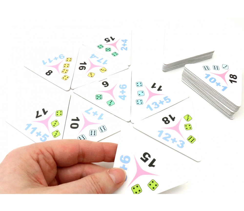 Tri-dominos De 1 à 20 Addition Soustraction Chiffres Et Points. – Image 4
