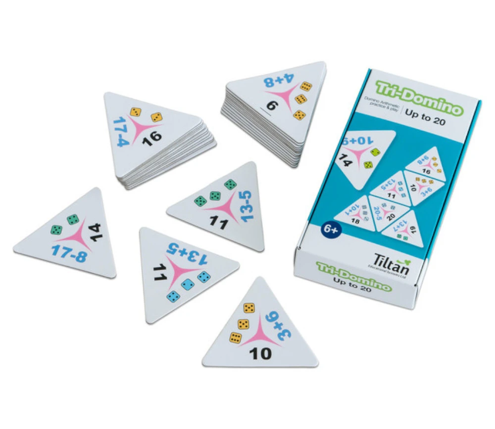 Tri-dominos De 1 à 20 Addition Soustraction Chiffres Et Points.