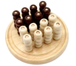 Tri-morpion Rond En Bois 64 Boules 20 Cm Diamètre