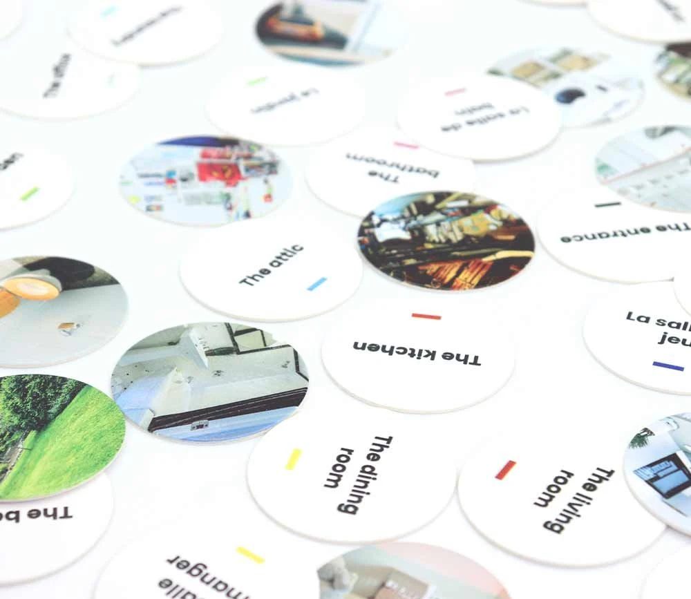 Triple Mémo Pièces De La Maison Français Anglais – Image 3